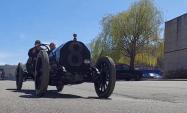 The Alco Black Beast tours the historic Village of Roslyn