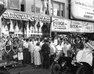 The 1954 Carnival of Cars parade down Fifth Avenue