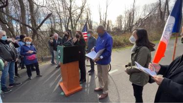 The reconstructed section of the Motor Parkway in Queens from Springfield Boulevard to Winchester Boulevard is officially open