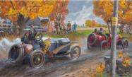 A 1908 Vanderbilt Cup Race painting by Peter Helck sold at the RM Sotheby’s October auction in Hershey, Pennsylvania