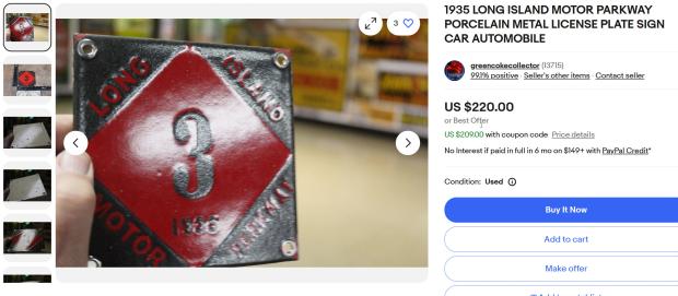  Fraud Alert Update: Guide to Identifying Authentic Versus Reproduced Long Island Motor Parkway and Roosevelt Field Porcelain Plates