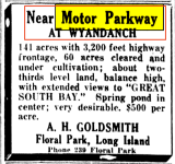 Kleiner’s Korner: Motor Parkway Real Estate Activity: January, 1926