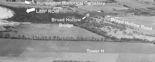 1951 Aerial View of LIMP Right-Of-Way and Edith K’s Home in Melville