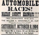 VanderbiltCupRaces.com Exclusive: The Last  Known Surviving Poster for the 1904 Vanderbilt Cup Race