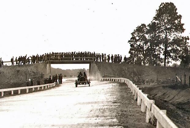 Mystery Foto #2 Solved: The J11 Chalmers-Detroit at the Nibbe Farmway Bridge in Central Park (Bethpage) on its way to winning the Jericho Sweepstakes