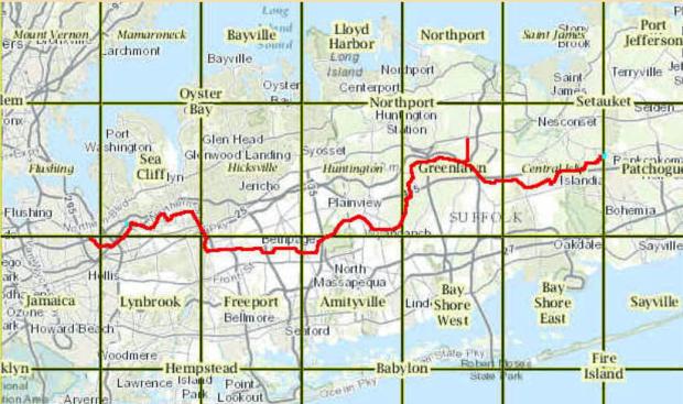 1942-1943 Topographical Maps of the Long Island Motor Parkway
