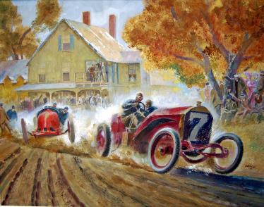 A Recently Rediscovered Peter Helck Painting “Bulls Head Turn”