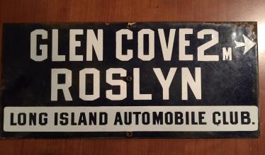 The Oldest Porcelain Road Signs in the United States Posted by the Long Island Automobile Club
