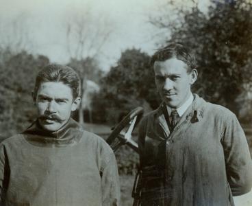 From the George McKesson Scrapbook: Preparing  the #7 Mercedes for the 1906 Race