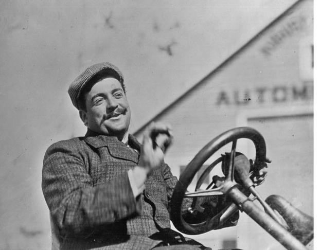Vincenzo Lancia in Action During the 1905 and 1906 Vanderbilt Cup Races