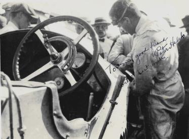 Mystery Foto #42 Solved: A 1915  autographed photo from Ralph DePalma to his “good friend” Peter Helck
