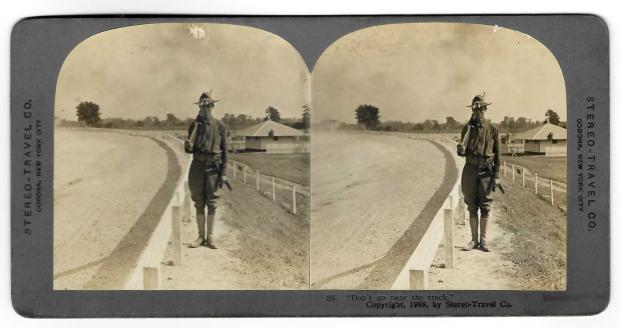 Mystery Friday Foto #34 Solved : A Guard on the Indianapolis Speedway Track in August 1909