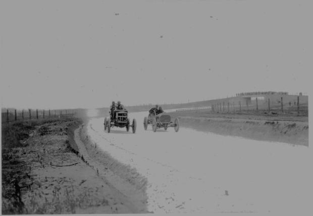 Mystery Friday Foto #13 Solved: #J13 Maxwell and #G28  Sharp-Arrow competing in the 1908 Sweepstakes at the Bloomingdale Road Motor Parkway Bridge