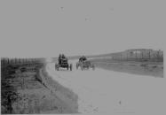 Mystery Friday Foto #13 Solved: #J13 Maxwell and #G28  Sharp-Arrow competing in the 1908 Sweepstakes at the Bloomingdale Road Motor Parkway Bridge