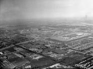 Mystery Foto #2 Solved: A 1956 aerial of the new opened  Roosevelt Field and almost completed Meadowbrook Parkway