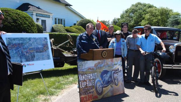 County Executive Edward  Mangano Announces Historic Preservation Effort- The Motor Parkway Trail