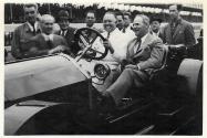 Mystery Friday Foto #30 Solved:&nbsp; Ralph Mulford, Louis Chevrolet and Ralph DePalma gather around a 1914 Stutz Bearcat before the 1936 Vanderbilt Cup Race