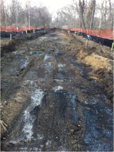Bikeway Construction Uncovers the Motor Parkway in Bethpage State Park Buried for Over 50 Years