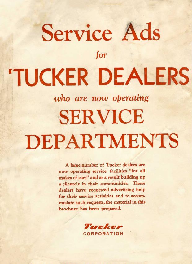 1948 Tucker Dealer Brochure: Six Service Ads