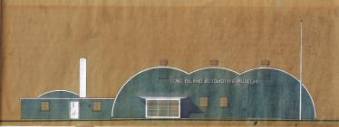 A treasure from the Walter McCarthy Archives: The original architectural sketch of the Long Island Automotive Museum