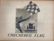 Helck Family Collection Treasure: The Layout and Design for the 1961 Book “The Checkered Flag”