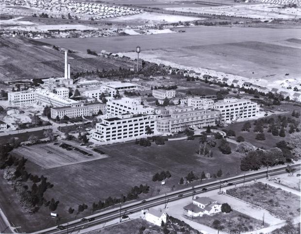 Mystery Foto #76 Solved: An Aerial of Meadowbrook Hospital and East Meadow Circa 1951/1952