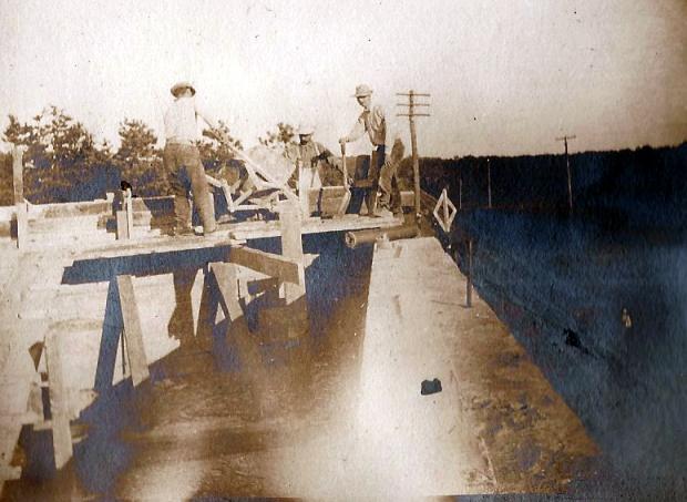 Surveyor Clinton Robertson Photo Album: The Construction of the Jerusalem Road Motor Parkway Bridge