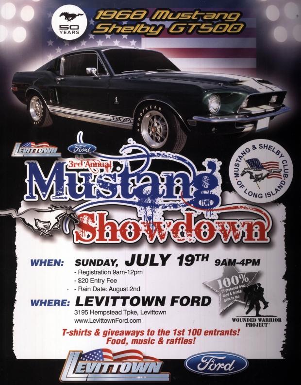 Seven Car Shows This Sunday Featuring the 3rd Annual Mustang Showdown in Levittown