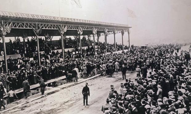 Film “The Levittown Vanderbilt Cup Race Grandstand”