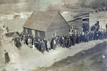 Surveyor Clinton Robertson Photo Album:The Motor Parkway Engineering Field Offices & a Worker Shanty