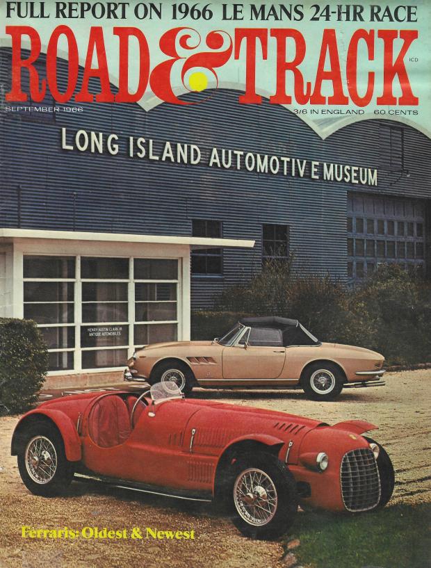 Road & Track September 1966: Henry Austin Clark, Jr. and his 1948 Ferrari 166 Spyder Corsa