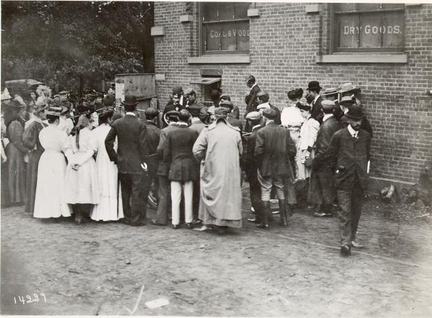 Mystery Friday Foto #8 Solved: Weighing a race car prior to the 1904 Vanderbilt Cup Race in Garden City