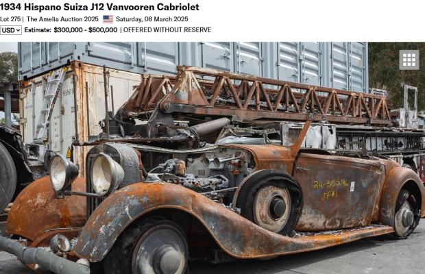 A 1934 Hispano-Suiza J12 Vanvooren Cabrio for sale