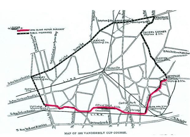 The Public Roads of the 1908 Vanderbilt Cup Race Course