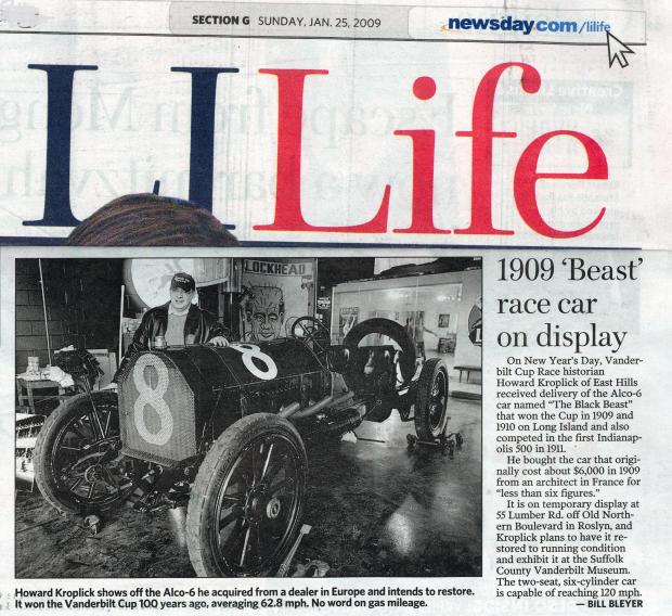 Newsday Reports ‘Beast’ race car on display