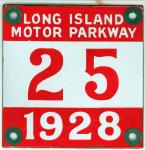 The  National Highway Association’s #25 Motor Parkway License Plate
