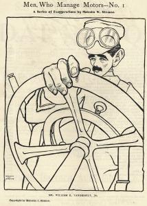 A Series of Vanderbilt Cup Race Exaggerations by Malcolm Strauss