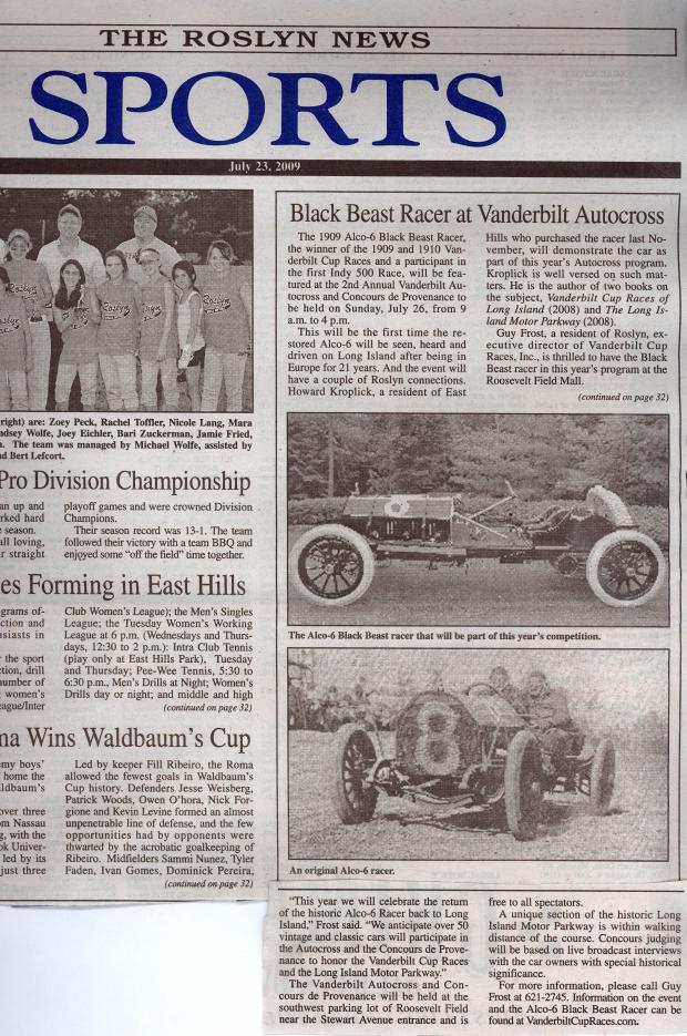 Roslyn News Features Vanderbilt Autocross at Roosevelt Field