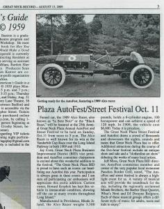 Great Neck Record  ” Plaza Autofest/Street Festival Oct.11”