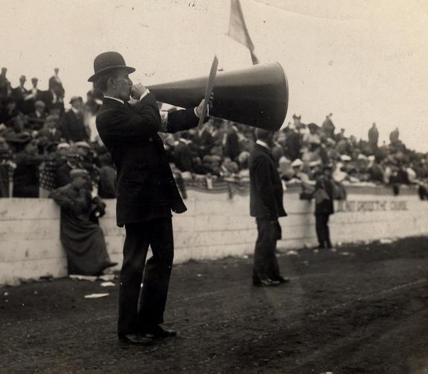 Peter Prunty-The One Man PA System for the Vanderbilt Cup Races