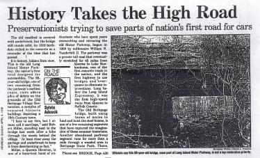 Newsday April 5, 1998 Article “History Takes the High Road”