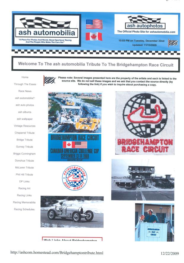 Favorite Website: Tribute to the Bridgehampton Race Circuit