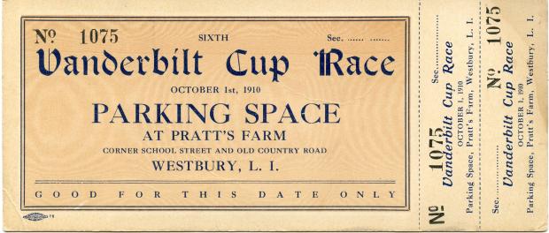 Parking on the Pratt Farm for the 1910 Vanderbilt Cup Race