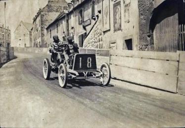 The Michelin Wheel of Fortune Poster on the French 1905 Gordon Bennett Elimination Race Course