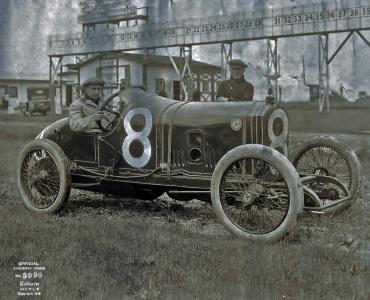 Mystery Foto #6 Solved: Driver Bob Burman and his Mechanician Jack Gable at the 1915 Indy 500 Race