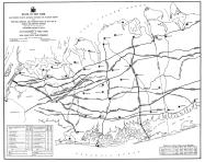 1925 Long Island Map of Queens Traffic Arteries & Proposed Highways and Parkways in Nassau & Suffolk