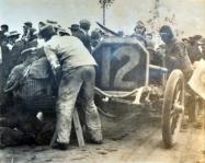 Mystery Foto #51 Solved: Tracy and Poole Changing A Tire During the 1906 American Elimination Race