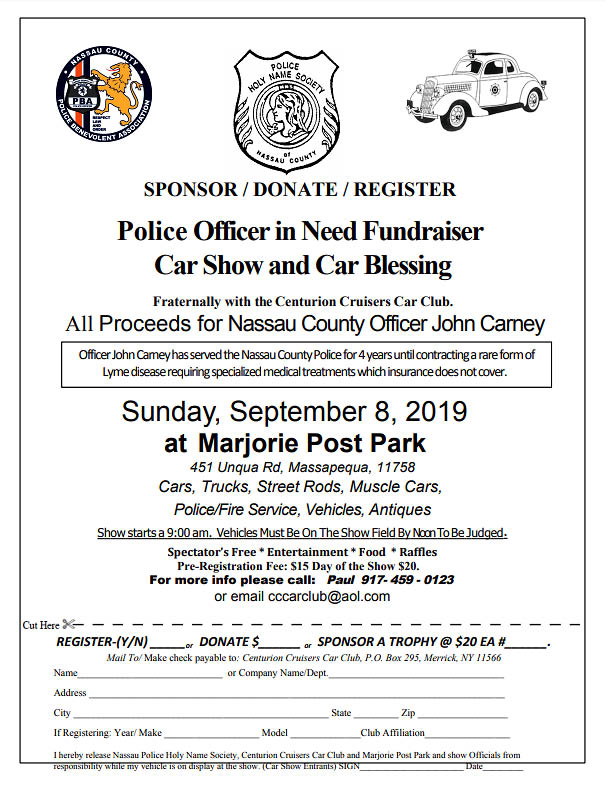 Police Holy Name Society Car Show Fundraiser & Car Blessing, Massapequa, NY