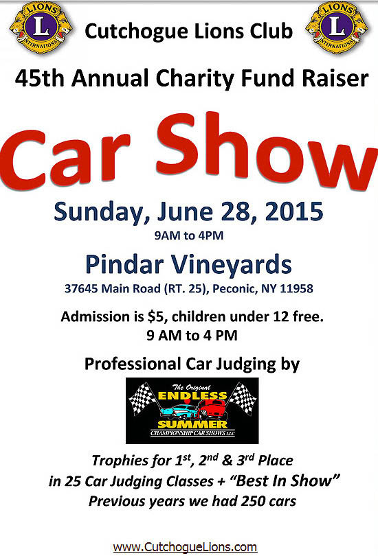 Cutchogue Lions Club 45th Annual Fund Raiser & Car Show, Peconic, NY