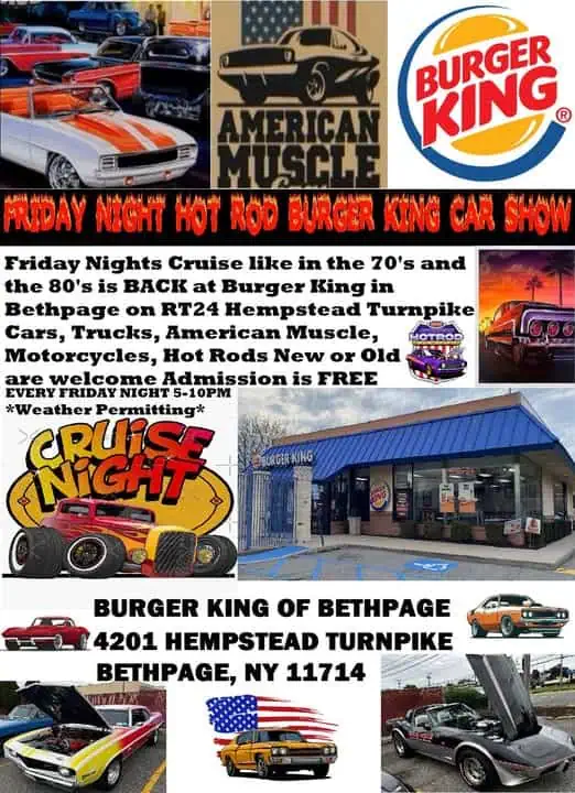 The Burger King Friday Night Cruise Meets, Bethpage, NY